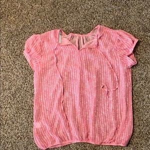 🐳 sheer pink heart top